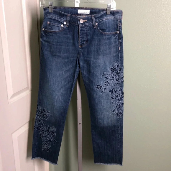 LOFT Embroidered Crop Jeans - Picture 1 of 9